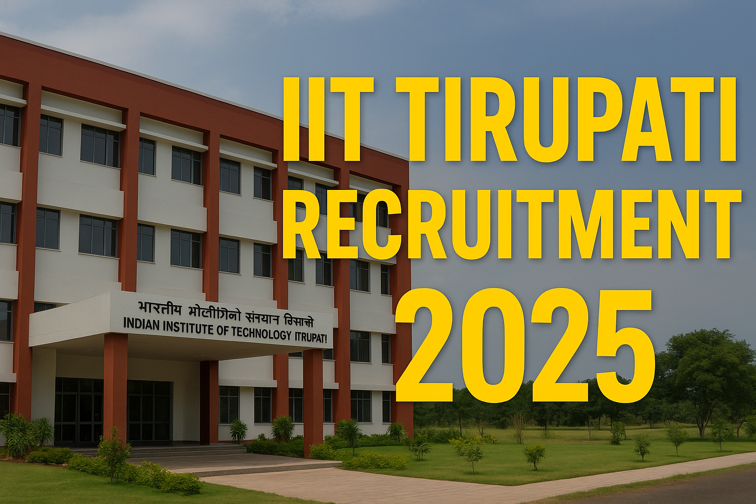 IIT Tirupati Recruitment 2025 | Open Positions and How to Apply
